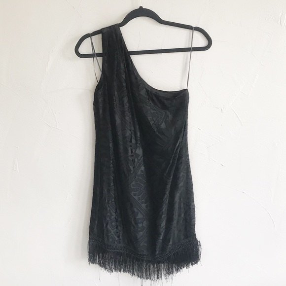 Chelsea and Violet Fringe One Shoulder Dress xs - Picture 2 of 8
